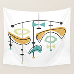 Mid Century Modern Abstract Atomic Age Wall Tapestry Gallery Image 4