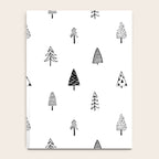 Black and white pine tree doodle art pattern Notebook Gallery Image 4