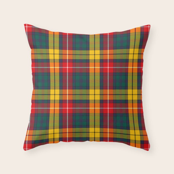 Buchanan Scottish Tartan Throw Pillow Gallery Image 1