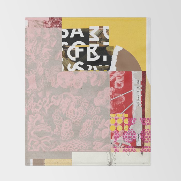 daydream in rosa traÌumen strukturiert versunken sinkend Throw Blanket Gallery Image 2