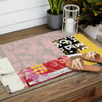 daydream in rosa traÌumen strukturiert versunken sinkend Outdoor Rug Gallery Image 2