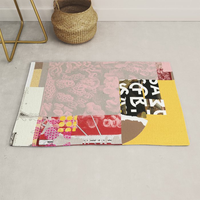 daydream in rosa traÌumen strukturiert versunken sinkend Rug Gallery Image 1