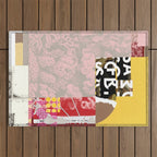 daydream in rosa traÌumen strukturiert versunken sinkend Outdoor Rug Gallery Image 1
