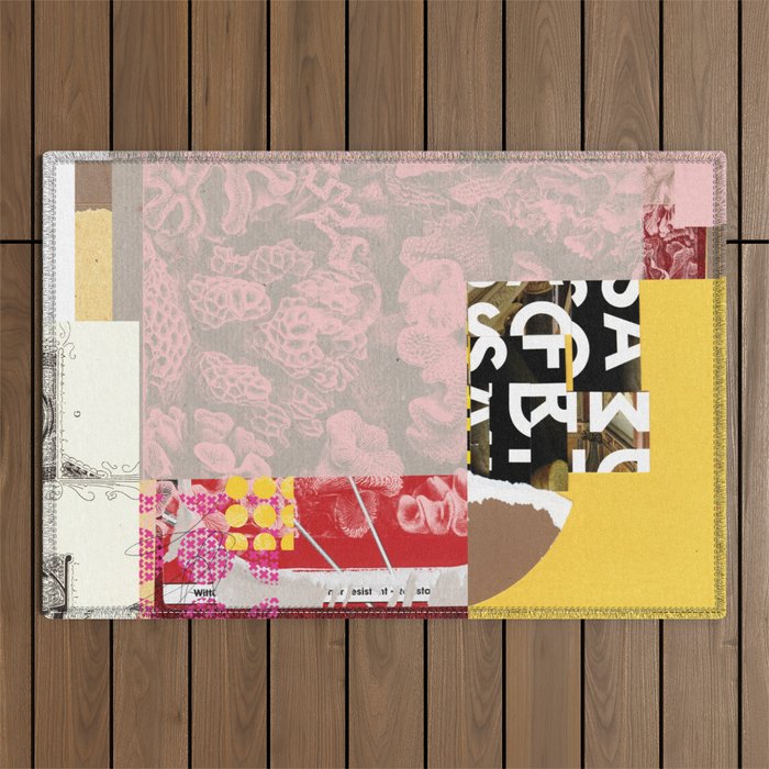 daydream in rosa traÌumen strukturiert versunken sinkend Outdoor Rug Gallery Image 1
