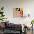 daydream in rosa traÌumen strukturiert versunken sinkend Wood Wall Art Gallery Image 2