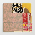 daydream in rosa traÌumen strukturiert versunken sinkend Wood Wall Art Gallery Image 1