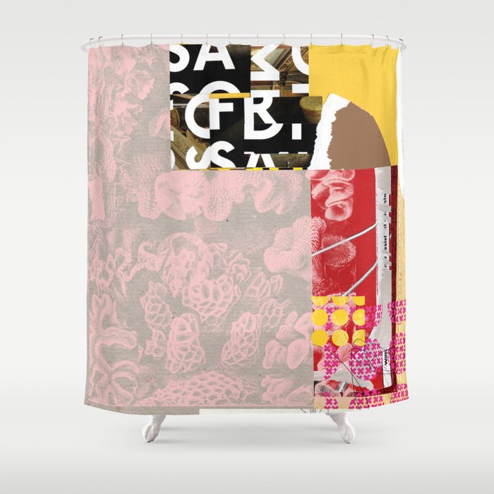 daydream in rosa traÌumen strukturiert versunken sinkend Shower Curtain Gallery Image 1