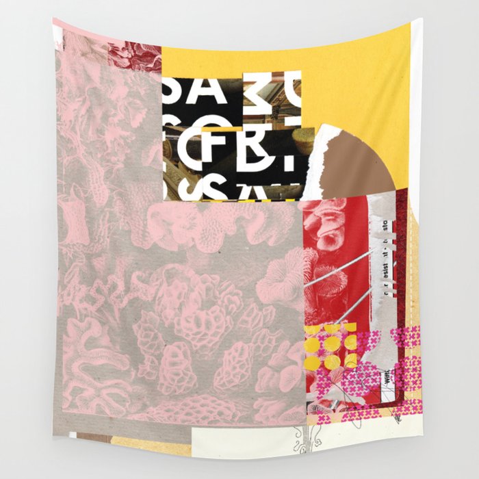 daydream in rosa traÌumen strukturiert versunken sinkend Wall Tapestry Gallery Image 1