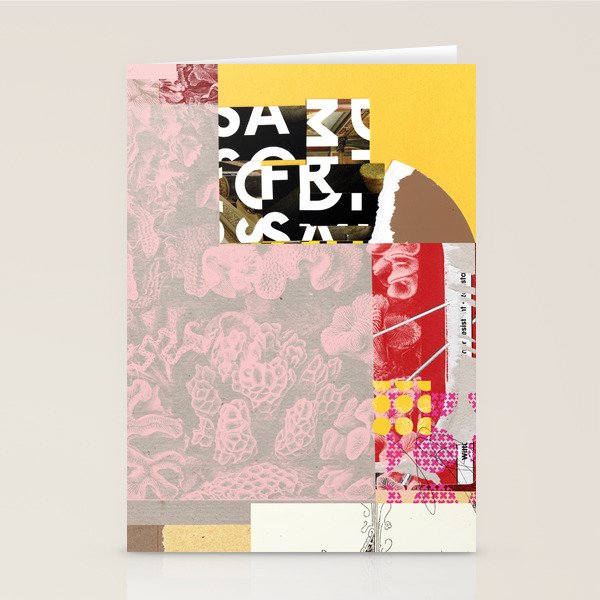 daydream in rosa traÌumen strukturiert versunken sinkend Stationery Card Gallery Image 1