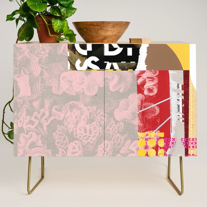 daydream in rosa traÌumen strukturiert versunken sinkend Credenza Gallery Image 1