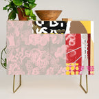 daydream in rosa traÌumen strukturiert versunken sinkend Credenza Gallery Image 1