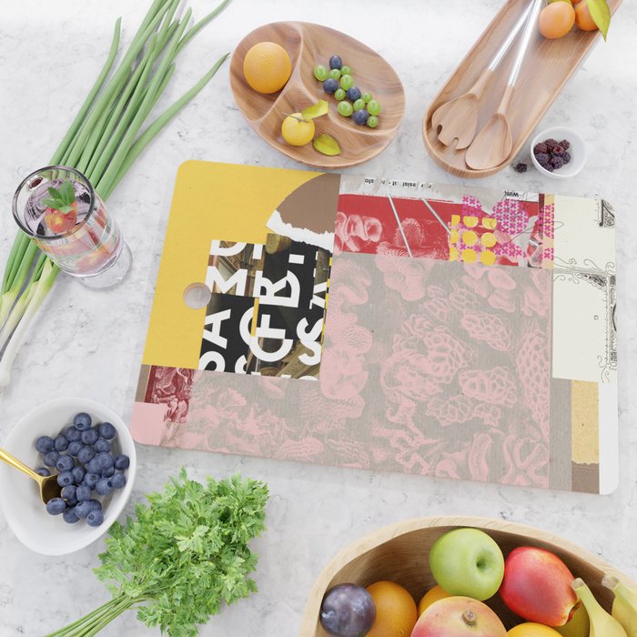 daydream in rosa traÌumen strukturiert versunken sinkend Cutting Board Gallery Image 2