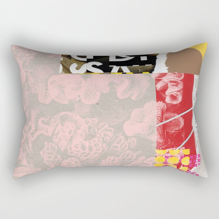 daydream in rosa traÌumen strukturiert versunken sinkend Rectangular Pillow Gallery Image 1