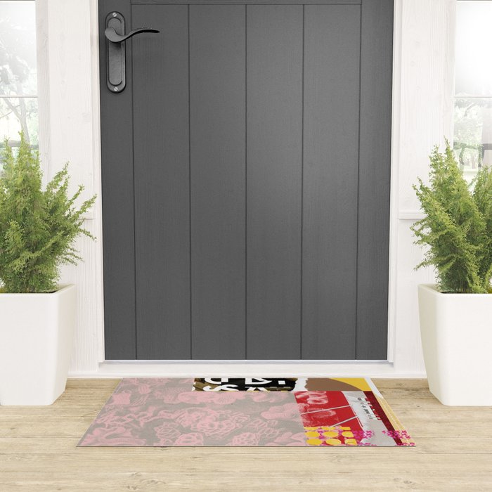 daydream in rosa traÌumen strukturiert versunken sinkend Welcome Mat Gallery Image 3