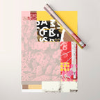 daydream in rosa traÌumen strukturiert versunken sinkend Wrapping Paper Gallery Image 1