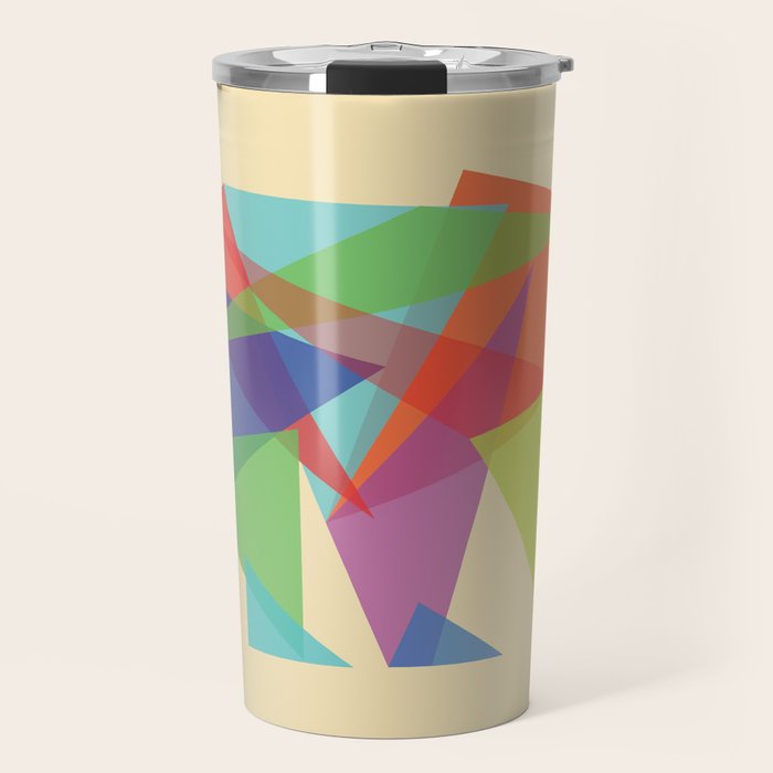 Fractal Geometric bear Travel Mug Gallery Image 1