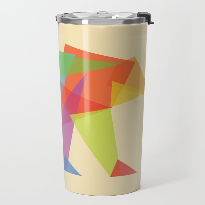 Fractal Geometric bear Travel Mug Gallery Image 2