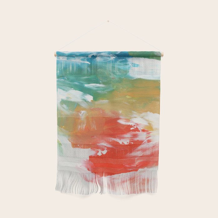 Ejaaz Haniff Colorful Abstract Acrylic Painting 'Storm In Paradise' Wall Hanging Gallery Image 1