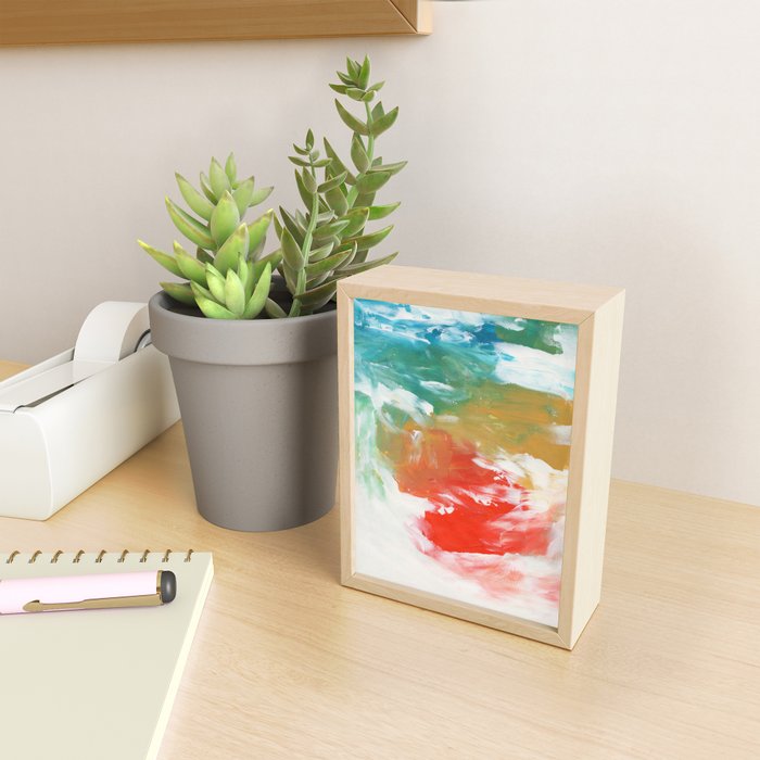 Ejaaz Haniff Colorful Abstract Acrylic Painting 'Storm In Paradise' Mini Art Print Gallery Image 2