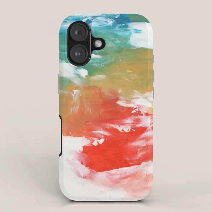 Ejaaz Haniff Colorful Abstract Acrylic Painting 'Storm In Paradise' iPhone Case Gallery Image 1