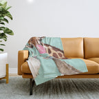 Bubble Gum Gang in Green Throw Blanket Gallery Image 1