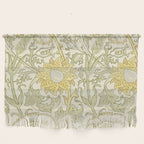 William Morris Pink and Rose Cowslip Fennel Yellow Pattern Wall Hanging Gallery Image 1