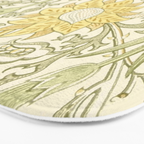 William Morris Pink and Rose Cowslip Fennel Yellow Pattern Bath Mat Gallery Image 3