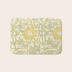 William Morris Pink and Rose Cowslip Fennel Yellow Pattern Bath Mat Gallery Image 1