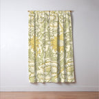 William Morris Pink and Rose Cowslip Fennel Yellow Pattern Window Curtain Gallery Image 3