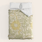 William Morris Pink and Rose Cowslip Fennel Yellow Pattern Duvet Cover Gallery Image 6