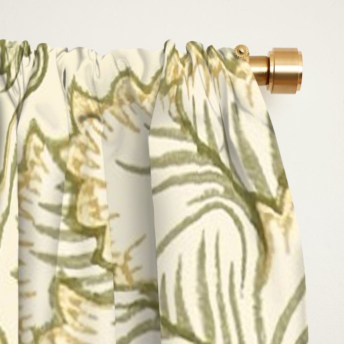 William Morris Pink and Rose Cowslip Fennel Yellow Pattern Window Curtain Gallery Image 2