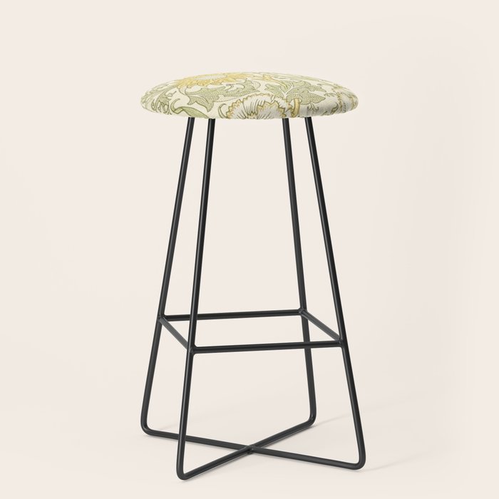 William Morris Pink and Rose Cowslip Fennel Yellow Pattern Stool Gallery Image 1
