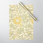 William Morris Pink and Rose Cowslip Fennel Yellow Pattern Wrapping Paper Gallery Image 1