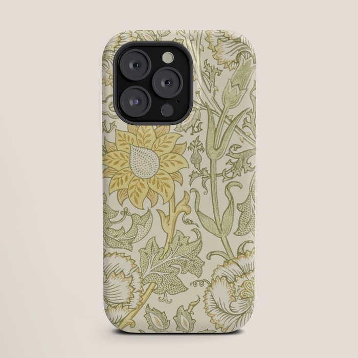 William Morris Pink and Rose Cowslip Fennel Yellow Pattern iPhone Case Gallery Image 19