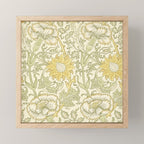 William Morris Pink and Rose Cowslip Fennel Yellow Pattern Mini Art Print Gallery Image 1