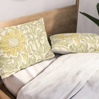 William Morris Pink and Rose Cowslip Fennel Yellow Pattern Pillow Sham Gallery Image 2