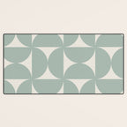 Bauhaus Mid Century Modern Geometric XII Sage Green Desk Mat Gallery Image 3