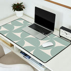 Bauhaus Mid Century Modern Geometric XII Sage Green Desk Mat Gallery Image 2