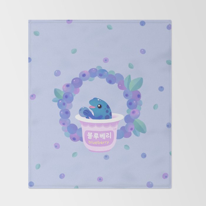 Blueberry poison yogurt 2 Throw Blanket Gallery Image 2