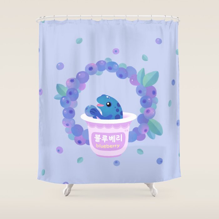 Blueberry poison yogurt 2 Shower Curtain Gallery Image 1