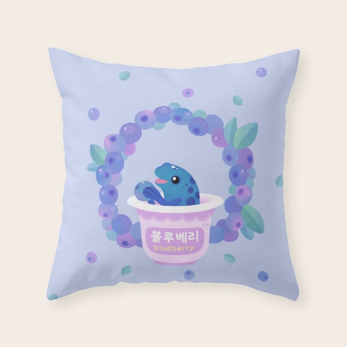 Blueberry poison yogurt 2 Throw Pillow Gallery Image 6