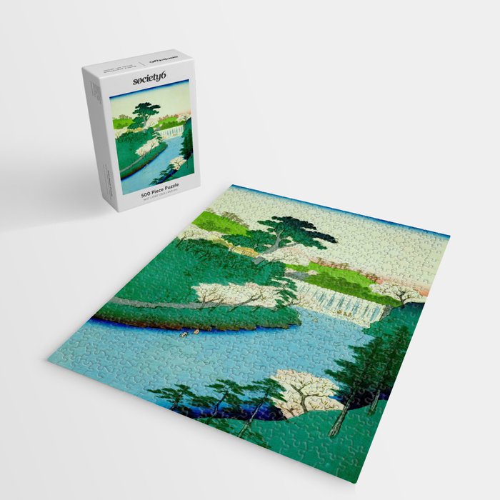 âThe Great Waterfallâ Utagawa Hiroshige Vintage Japanese Woodblock Print East Asian Cultural Antique Art  Jigsaw Puzzle Gallery Image 2