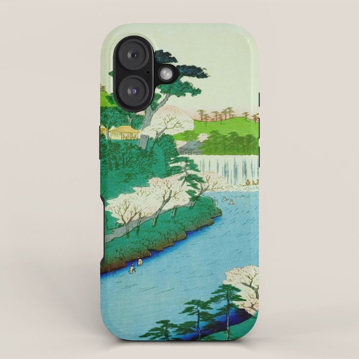 âThe Great Waterfallâ Utagawa Hiroshige Vintage Japanese Woodblock Print East Asian Cultural Antique Art  iPhone Case Gallery Image 1