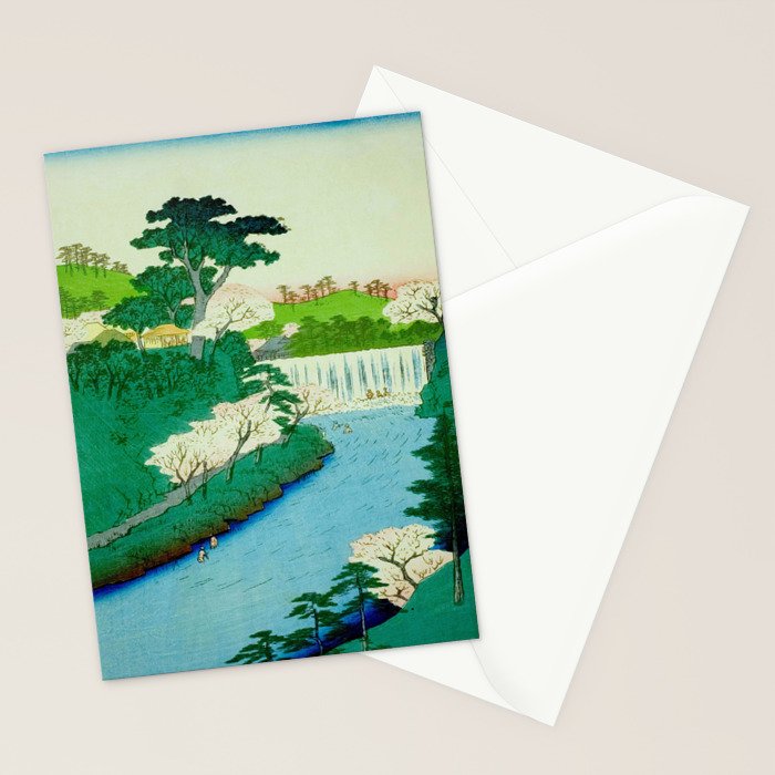 âThe Great Waterfallâ Utagawa Hiroshige Vintage Japanese Woodblock Print East Asian Cultural Antique Art  Stationery Card Gallery Image 2