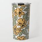 Black and Yellow Pansies Travel Mug Gallery Image 1