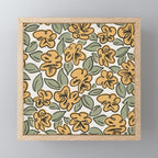 Black and Yellow Pansies Mini Art Print Gallery Image 1