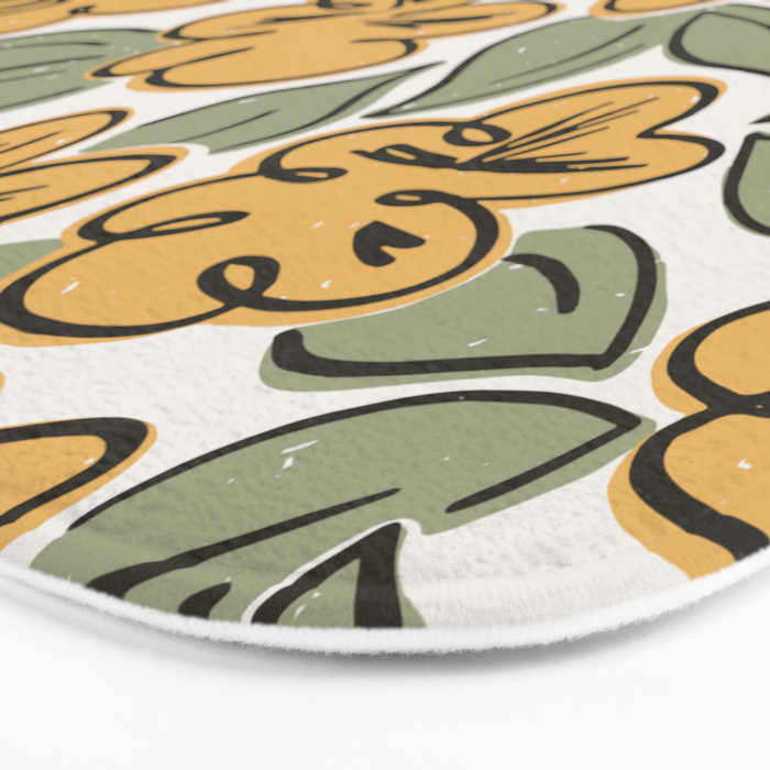Black and Yellow Pansies Bath Mat Gallery Image 3
