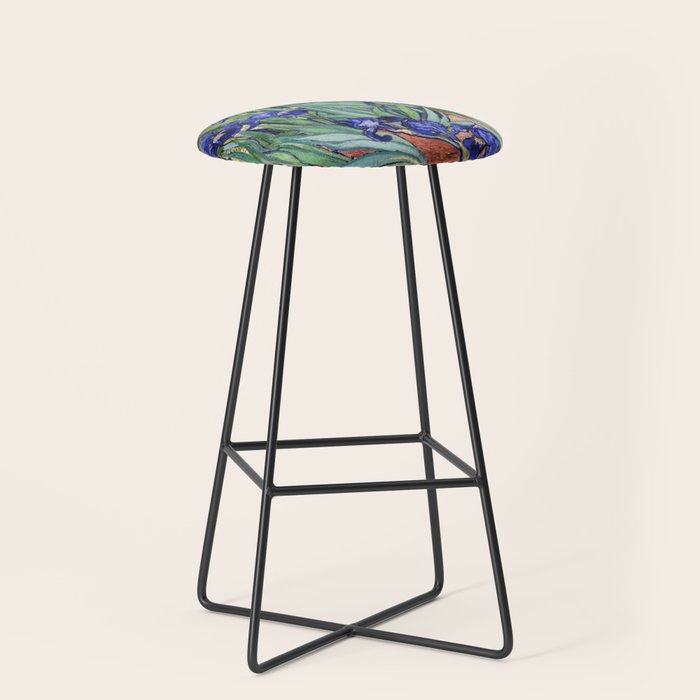 Irises by Vincent van Gogh Stool Gallery Image 1