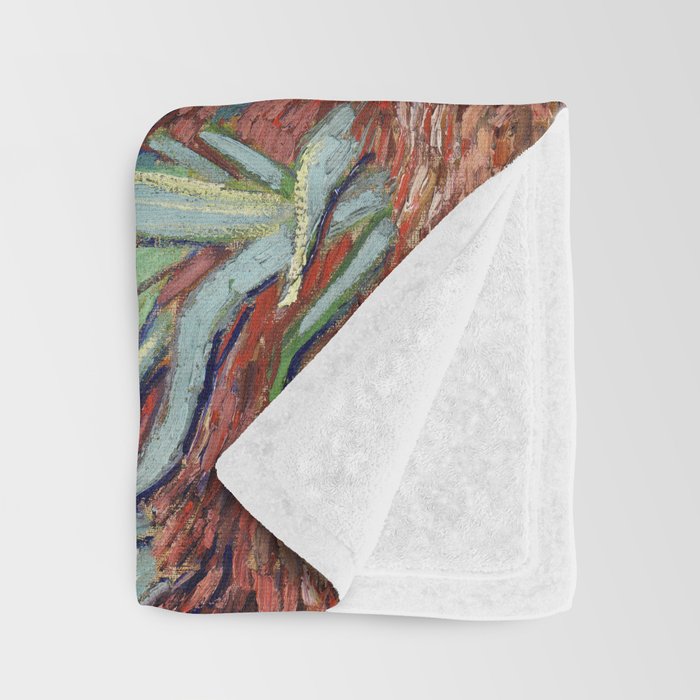 Irises by Vincent van Gogh Throw Blanket Gallery Image 3