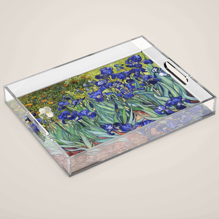 Irises by Vincent van Gogh Acrylic Tray Gallery Image 1